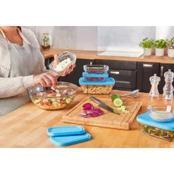 Lot de 3 boites conservation verre carrées Freshbox - DURALEX
