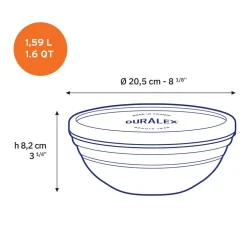 Lot de 3 boites conservation verre rondes Freshbox - DURALEX
