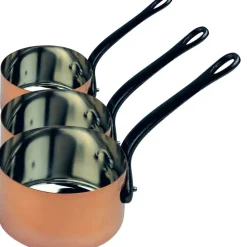 Lot de 3 casseroles Cuivre étamé Tous Feux - BAUMALU