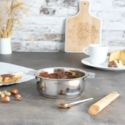 Lot de 4 Casseroles inox Casteline poignée amovible - CRISTEL