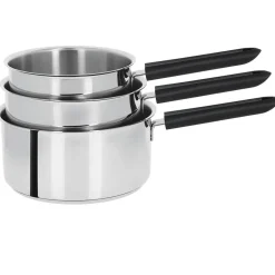 Lot de 3 Casseroles Inox Mutine - CRISTEL