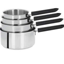 Lot de 4 Casseroles Inox Mutine - CRISTEL