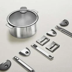 Lot de 3 Casseroles STRATE poignée ZENITH amovible OFFERTE - CRISTEL