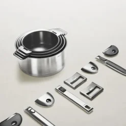 Lot de 3 Casseroles Strate poignée fixe - CRISTEL