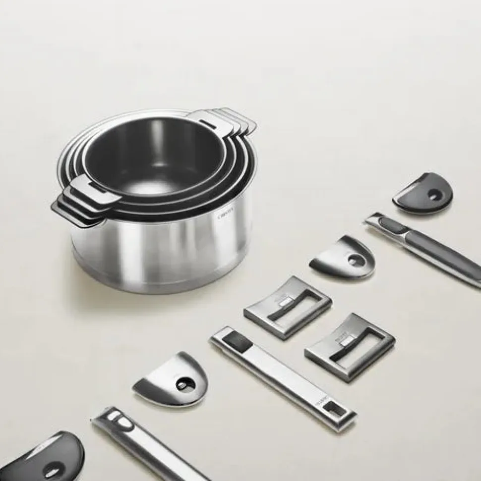 Lot de 3 Casseroles Strate poignée fixe - CRISTEL