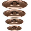 Lot de 4 Couvercles Cuivre Etamé - BAUMALU