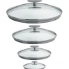 Lot de 4 Couvercles en verre bombé Platine - CRISTEL