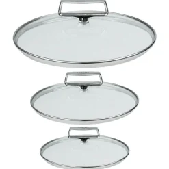Lot de 3 Couvercles en verre bombé Castel'Pro - CRISTEL