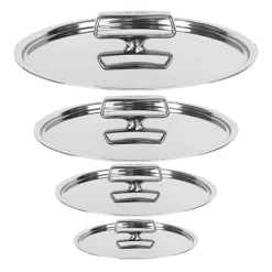 Lot de 4 Couvercles inox brillant Castel'Pro - CRISTEL