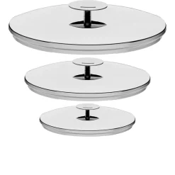 Lot de 3 Couvercles inox Graphite - CRISTEL
