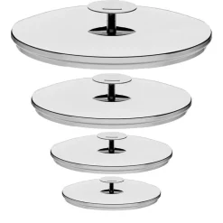 Lot de 4 Couvercles inox Graphite - CRISTEL