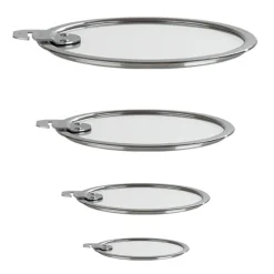 Lot de 4 Couvercles STRATE poignée amovible - CRISTEL