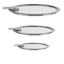 Lot de 3 Couvercles STRATE poignée amovible - CRISTEL