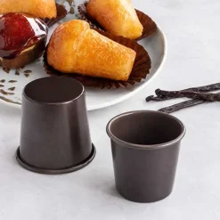 Lot de 6 moules à Dariole et Baba anti-adhérents - GOBEL