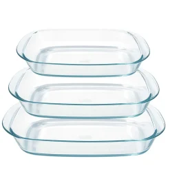 Lot de 3 plats à four rectangulaires - DURALEX