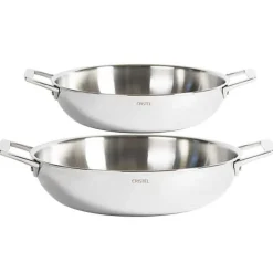 Lot de 2 Plats Sautoir Inox Castel'Pro - CRISTEL
