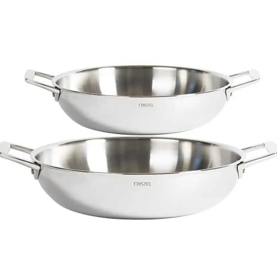 Lot de 2 Plats Sautoir Inox Castel'Pro - CRISTEL