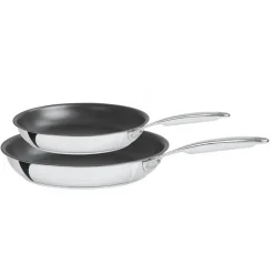 Lot de 2 Poêles anti-adhérentes CASTEL'PRO - CRISTEL