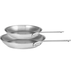Lot de 2 poêles Inox Brossé 1826 - CRISTEL