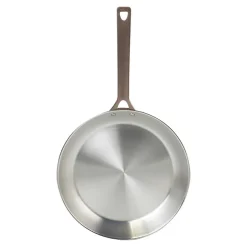 Lot de 2 Poêles Inox Brossé Poignée Cuivrée - CRISTEL