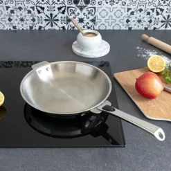 Lot de 3 Poêles inox Casteline poignée amovible OFFERTE - CRISTEL