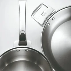 Lot de 3 Poêles inox Casteline poignée amovible OFFERTE - CRISTEL