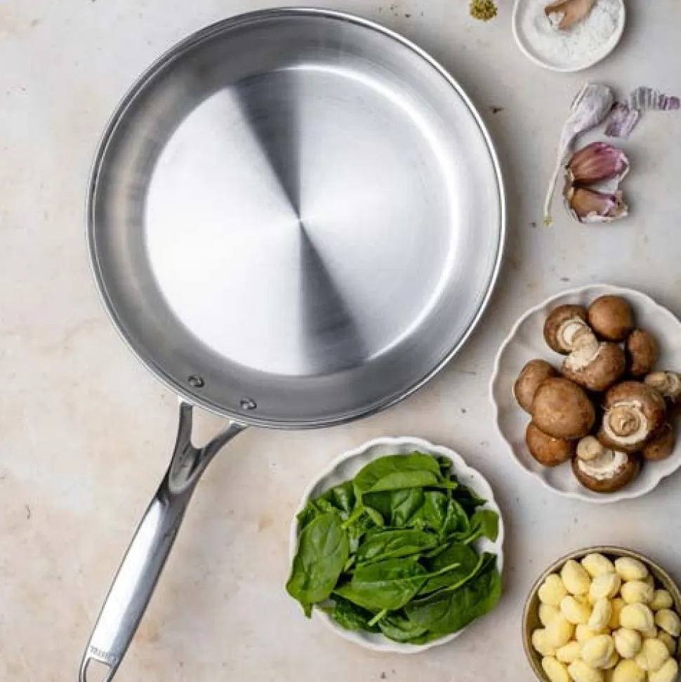 Lot de 2 Poêles inox et céramique CASTEL'PRO - CRISTEL