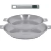 Lot de 2 Poêles inox STRATE avec poignée INCLUSE - CRISTEL