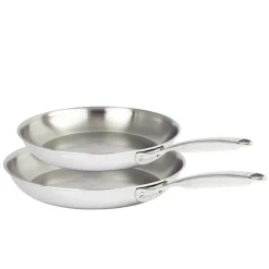 Lot de 2 poêles Inox Ultraply CASTEL'PRO - CRISTEL