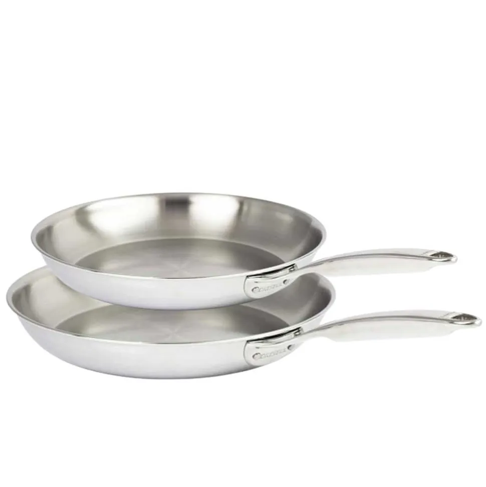 Lot de 2 poêles Inox Ultraply CASTEL'PRO - CRISTEL