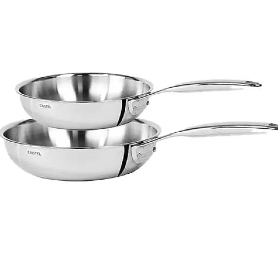 Lot de 2 Poêles Sautoir Inox Castel'Pro - CRISTEL