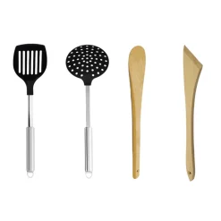 Lot de 4 ustensiles de cuisine bois et nylon - CRISTEL TOURNABOIS