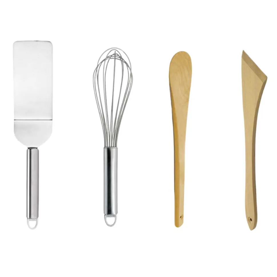 Lot de 4 ustensiles de cuisine inox et bois - CRISTEL TOURNABOIS