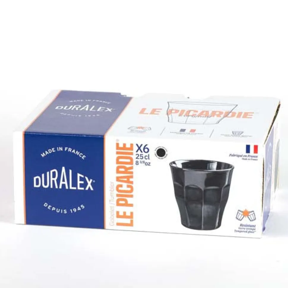 Lot de 6 verres 25 cl Noir - PICARDIE - DURALEX