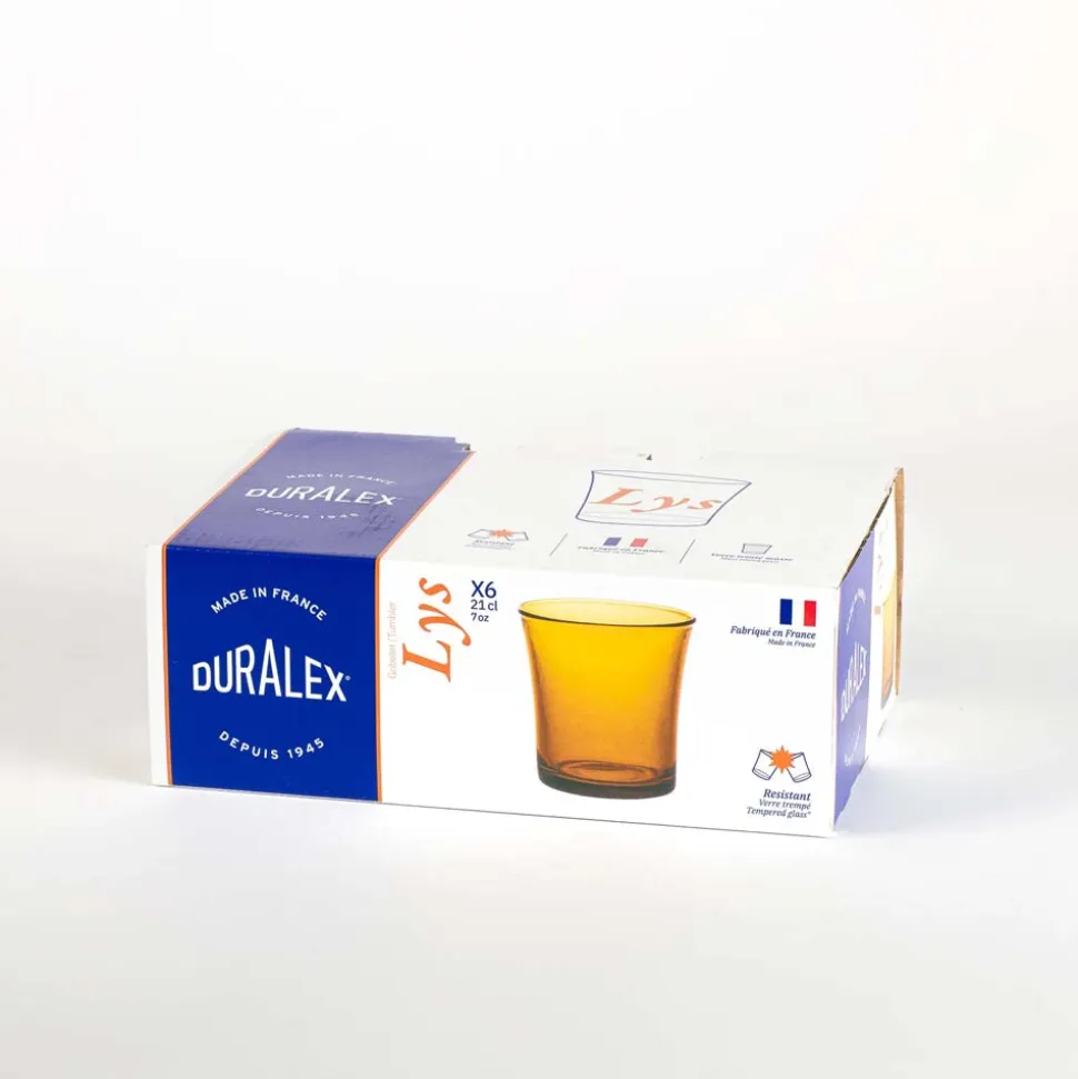 Lot de 6 verres 21 cl Vermeil LYS - DURALEX