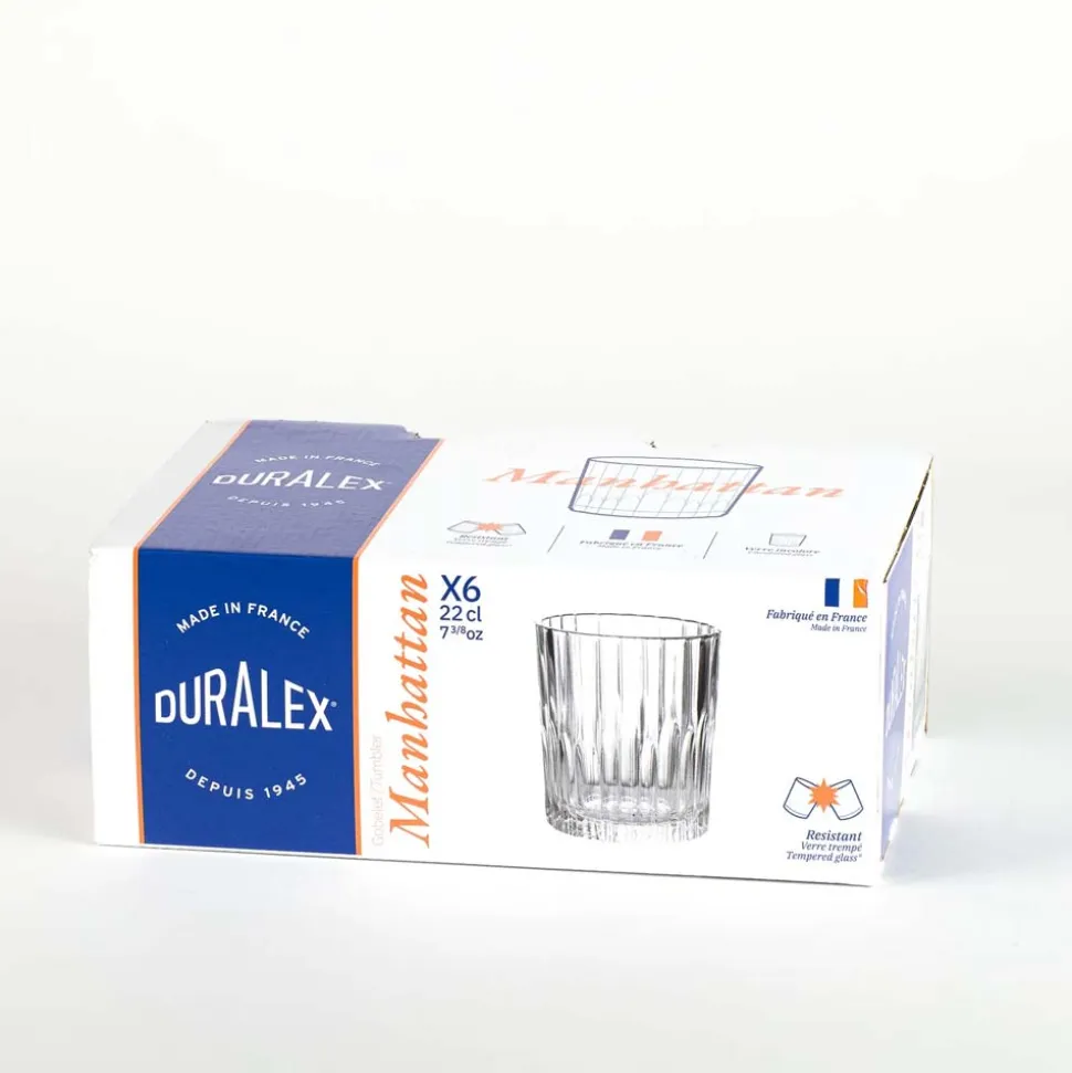 Lot de 6 verres transparent 22 cl - MANHATTAN - DURALEX