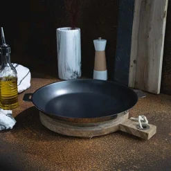 Lot 2 Poêles antiadhésives inox Mutine avec 1 poignée OFFERTE - CRISTEL