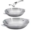 Lot 2 Poêles inox Alchimy LOQY avec poignée incluse - DE BUYER