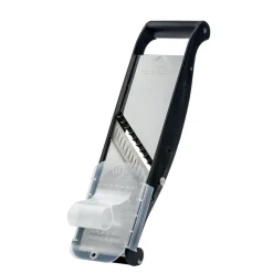 Mandoline inox Compact-PRO BASALTE 2 peignes effileurs (4 & 10 mm) - Louis Tellier