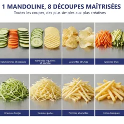 Mandoline Inox Professionnelle avec Chariot 3 & 10 mm - Louis Tellier
