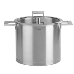 Marmite inox Strate poignée fixe avec couvercle OFFERT - CRISTEL