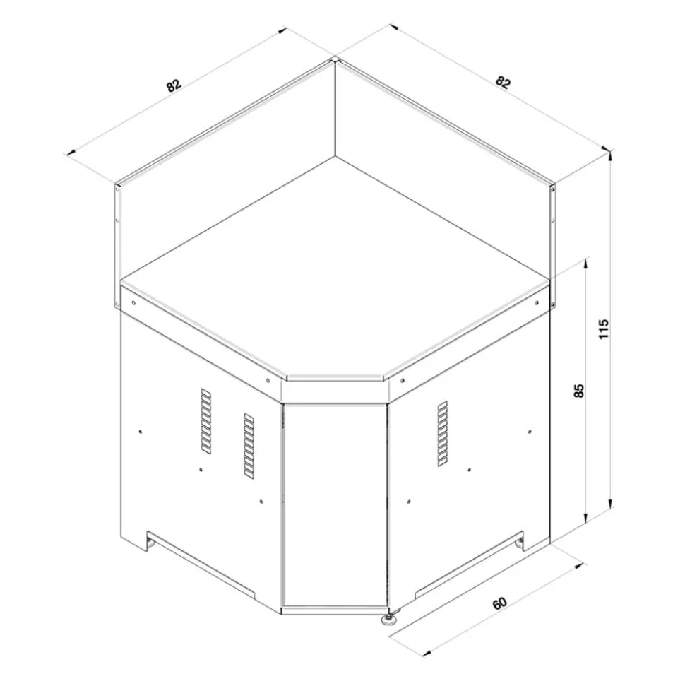 Meuble d'Angle pour Cuisine Extérieure Bleu navy - ENO