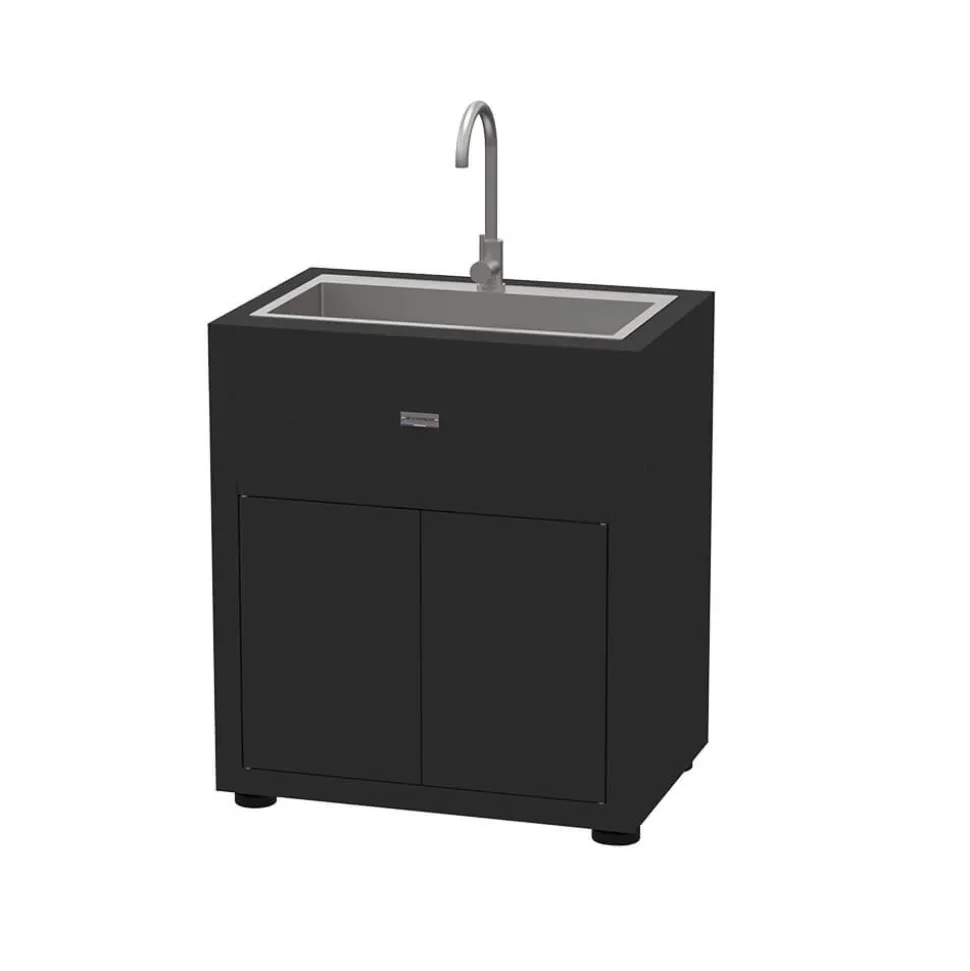 Meuble de cuisine extérieure Evier Noir - LE MARQUIER