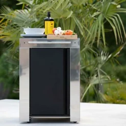 Meuble desserte FELIX noir inox - ENO