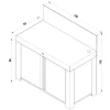 Meuble FELIX 120 cm Gris Cargo - ENO