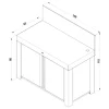 Meuble FELIX 120 cm Noir Inox - ENO