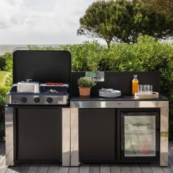 Meuble FELIX 120 cm Noir Inox - ENO