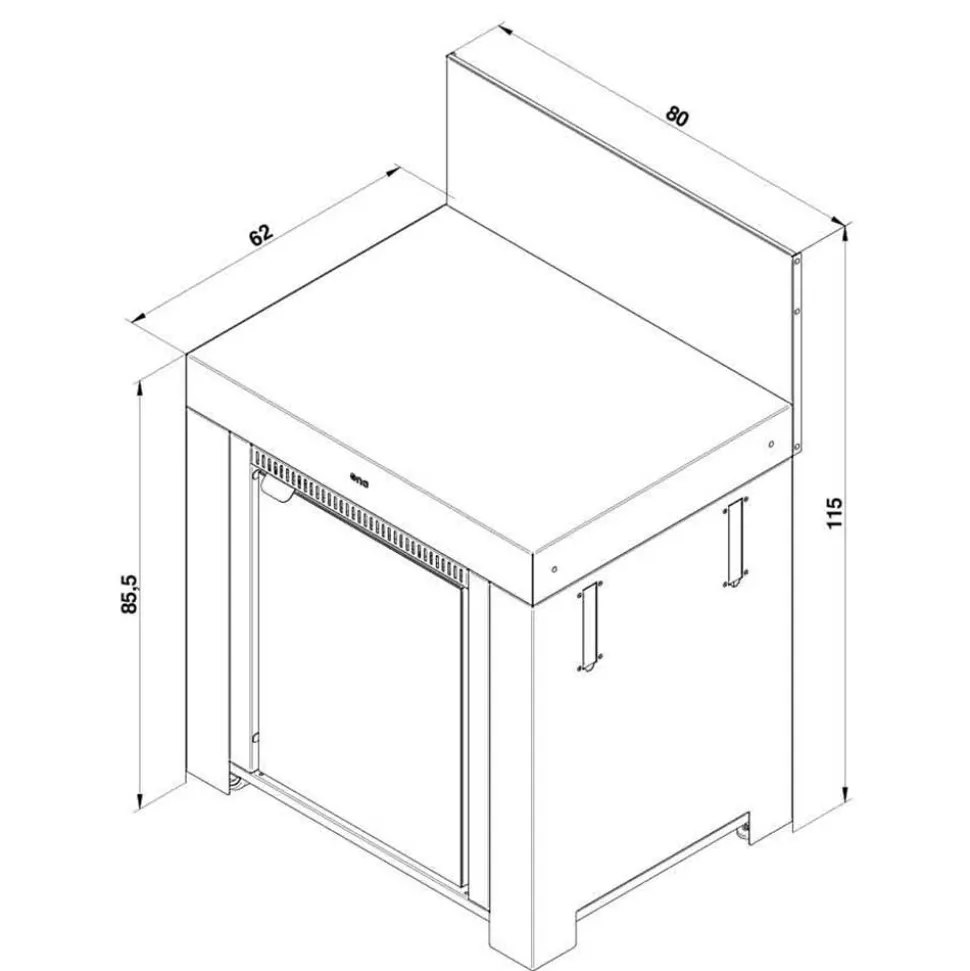 Meuble Frigo Extérieur 75L Gris Cargo – ENO