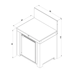 Meuble Frigo Extérieur 75L Vert Sauge - ENO