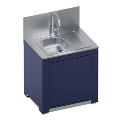 Meuble Évier avec Égouttoir 80 cm Bleu navy - ENO